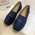 DIOR GRANVILLE ESPADRILLE NAVY BLUE QUILTED CANNAGE CALFSKIN