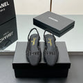 CHANEL SLINGBACK 25S IN BLACK FABRIC AND TWEED SEQUINED