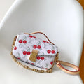 LOUIS VUITTON POCHETTE MÉTIS EAST WEST 21.5 IN WHITE WITH CHERRY PRINT MONOGRAM