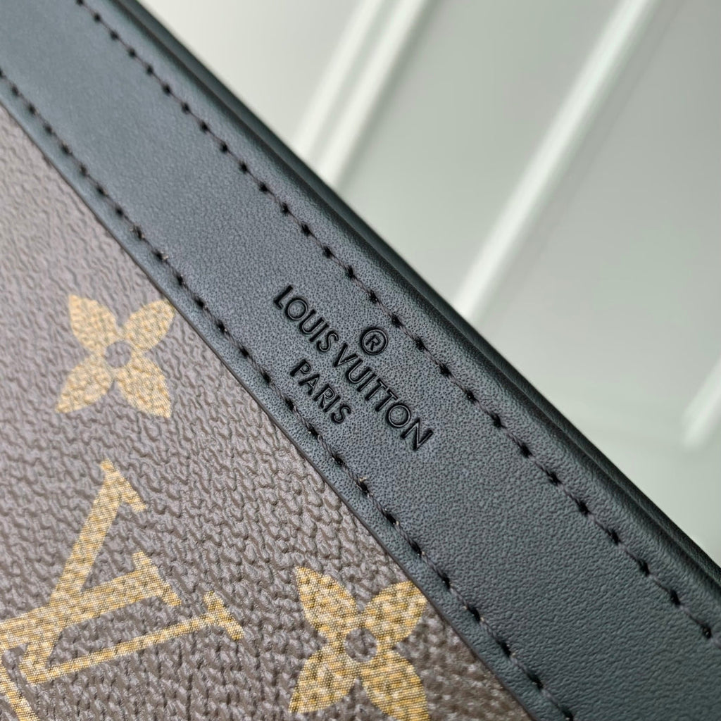 LOUIS VUITTON ANPHA WEARABLE WALLET 18 IN BROWN AND BLACK MONOGRAM CALFSKIN