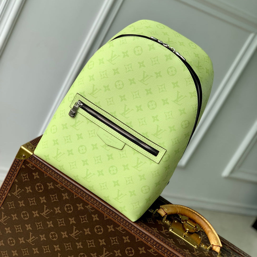 LOUIS VUITTON DISCOVERY SLIM BACKPACK 38 IN LEMON YELLOW MONOGRAM ECLIPSE REVERSE CALFSKIN