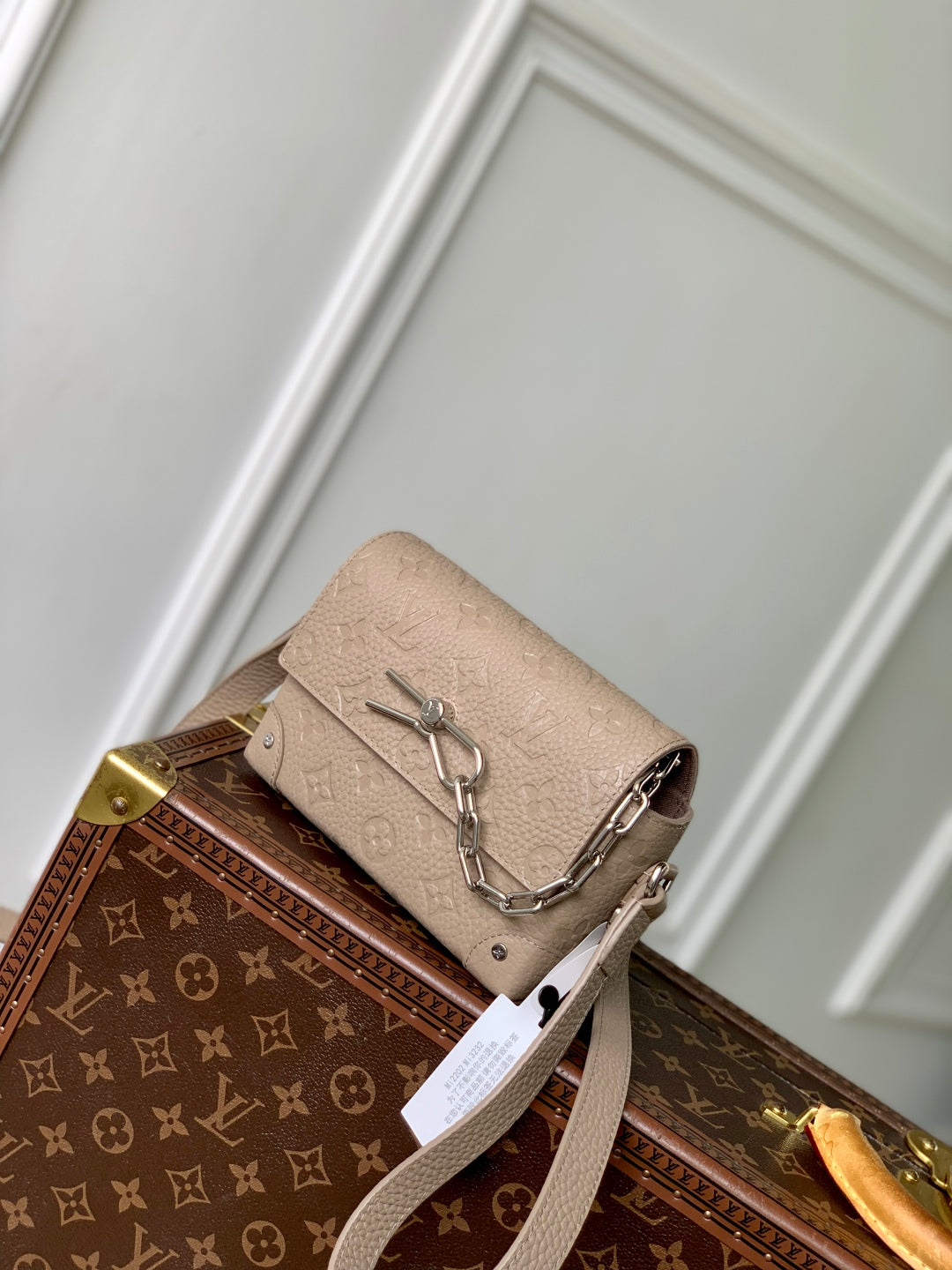 LOUIS VUITTON STEAMER WEARABLE WALLET 18 IN LIGHT BROWN MONOGRAM TAURILLON CALFSKIN
