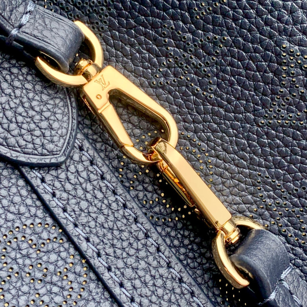 LOUIS VUITTON BLOSSOM PM 20 IN DARK BLUE MONOGRAM PERFORATED CALFSKIN