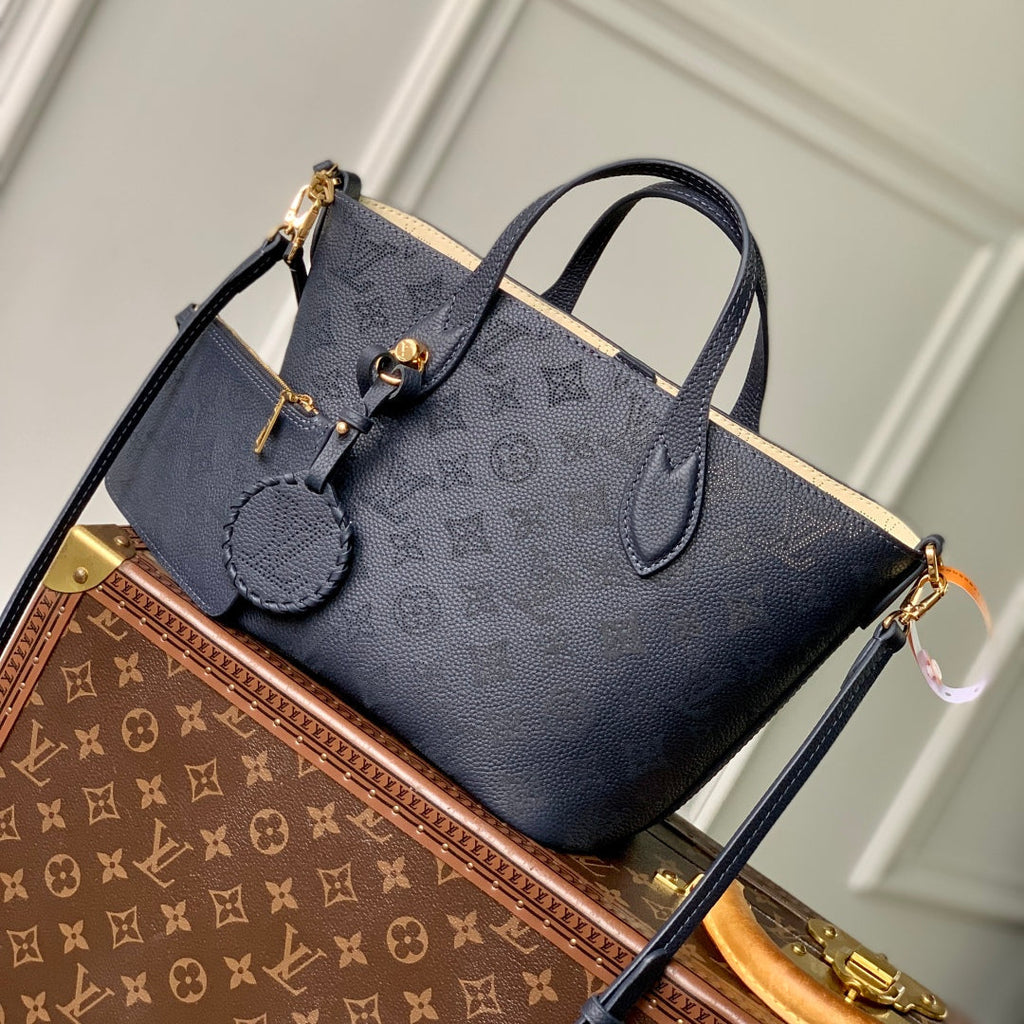 LOUIS VUITTON BLOSSOM PM 20 IN DARK BLUE MONOGRAM PERFORATED CALFSKIN