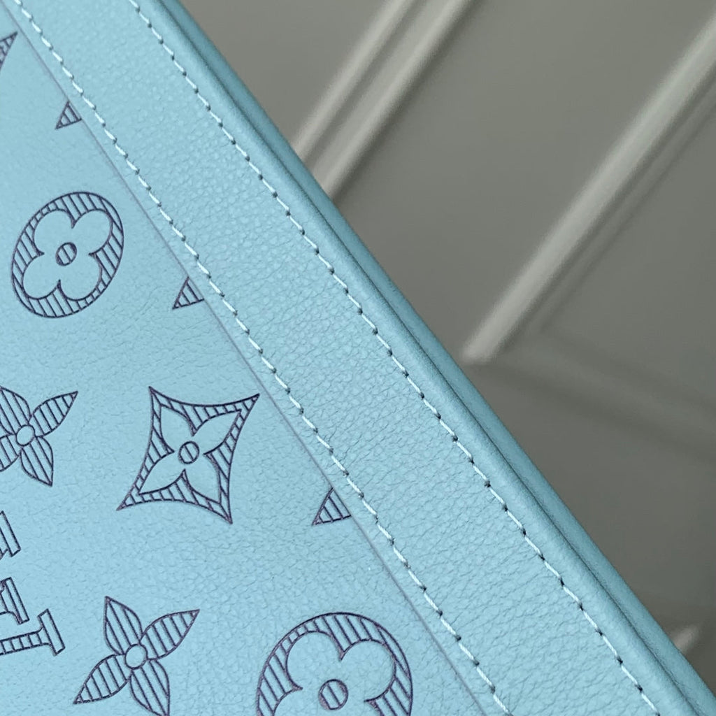 LOUIS VUITTON POCHETTE VOYAGE 26 IN SKY BLUE MONOGRAM ECLIPSE CALFSKIN