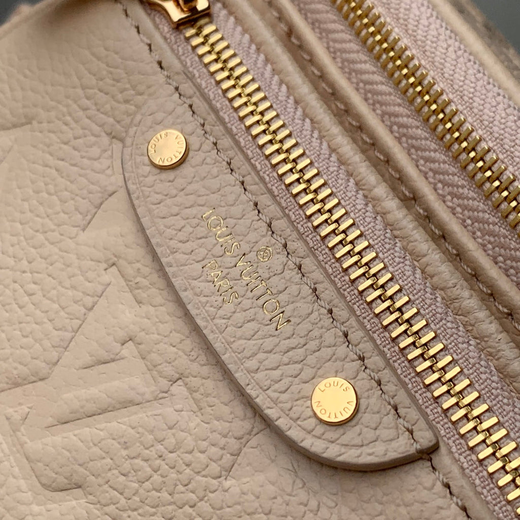 LOUIS VUITTON MINI BUMBAG 17 IN NUDE PINK EMBOSSED MONOGRAM EMPREINTE CALFSKIN