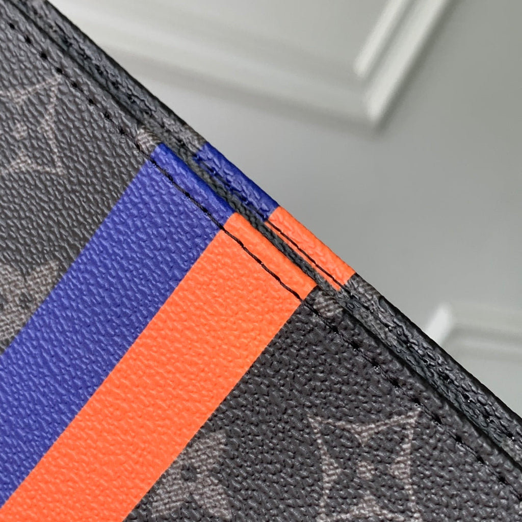 LOUIS VUITTON RIO TOILET POUCH 25 IN BLACK CANVAS MONOGRAM SILVER LOCK