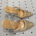 DIOR HIGH HEELS MULE IN CAMEL BEIGE LAMB SUEDE 10 CM