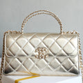 CHANEL 25S KELLY 18 CM IN GOLD LAMBSKIN