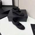 CHANEL BALLET FLATS 25S IN BLACK FABRIC WITH BOW