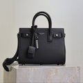 YSL 25S SAC DE JOUR 22 IN BLACK GRAINED CALFSKIN SILVER HARDWARE