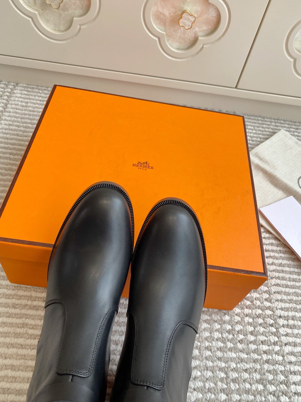 HERMES 25S FRENCHIE 50 ANKLE BOOT 50 MM IN BLACK LAMBSKIN WITH SILVER HARDWARE