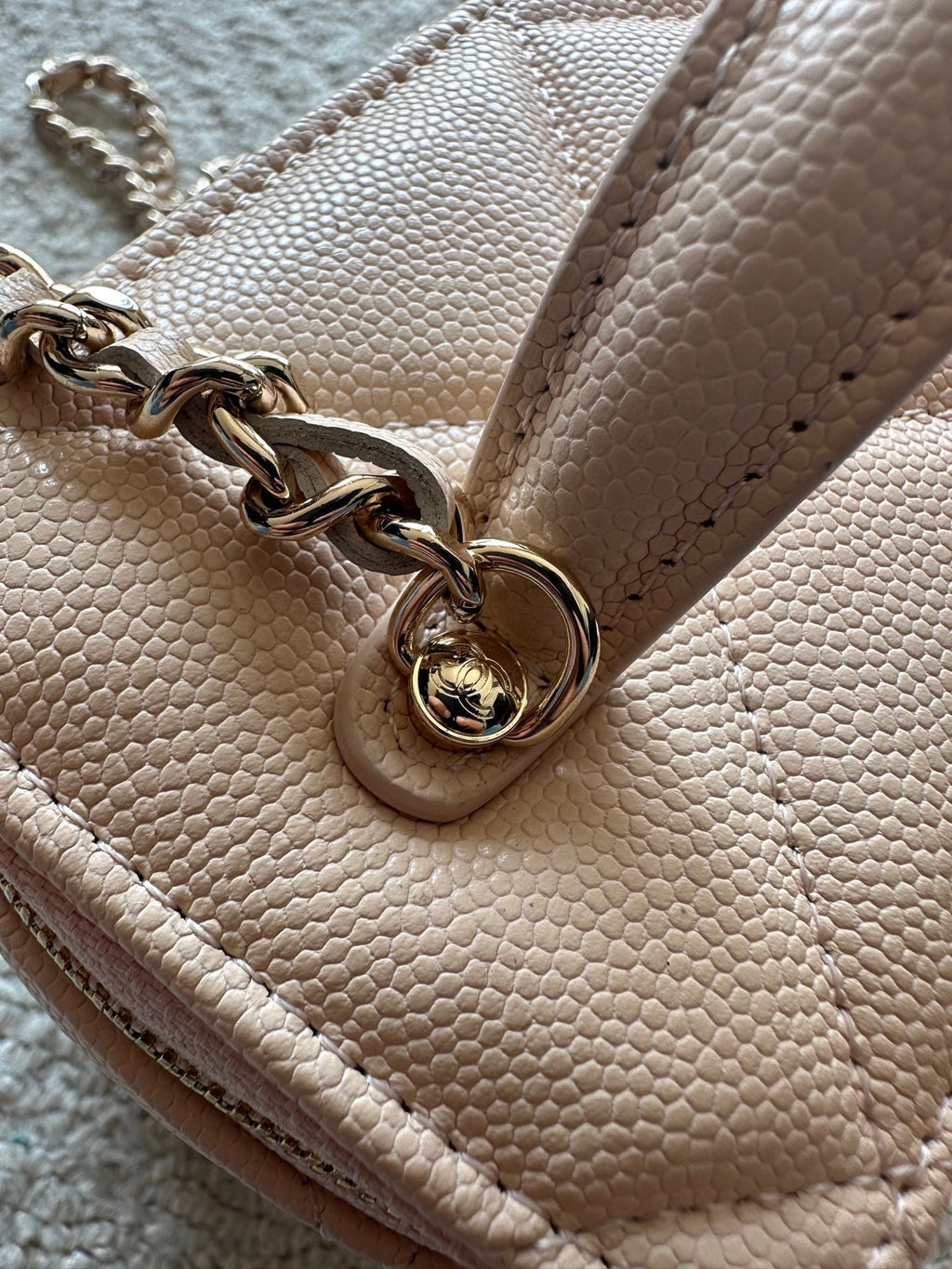 CHANEL 25S VANITY BAG 17 IN LIGHT PINK CAVIAR LEATHER