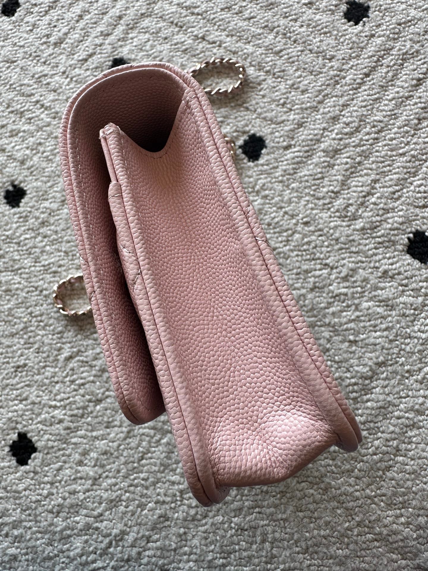 CHANEL 25S MINI FLAP BAG 19 IN LIGHT PINK CAVIAR LEATHER