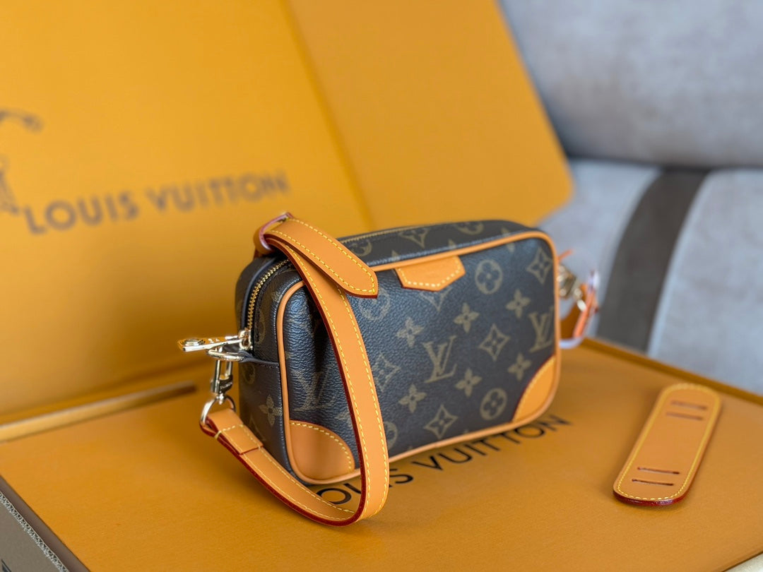 LOUIS VUITTON TROCADERO BAG 20 IN BROWN MIX ORANGE MONOGRAM ECLIPSE CANVAS