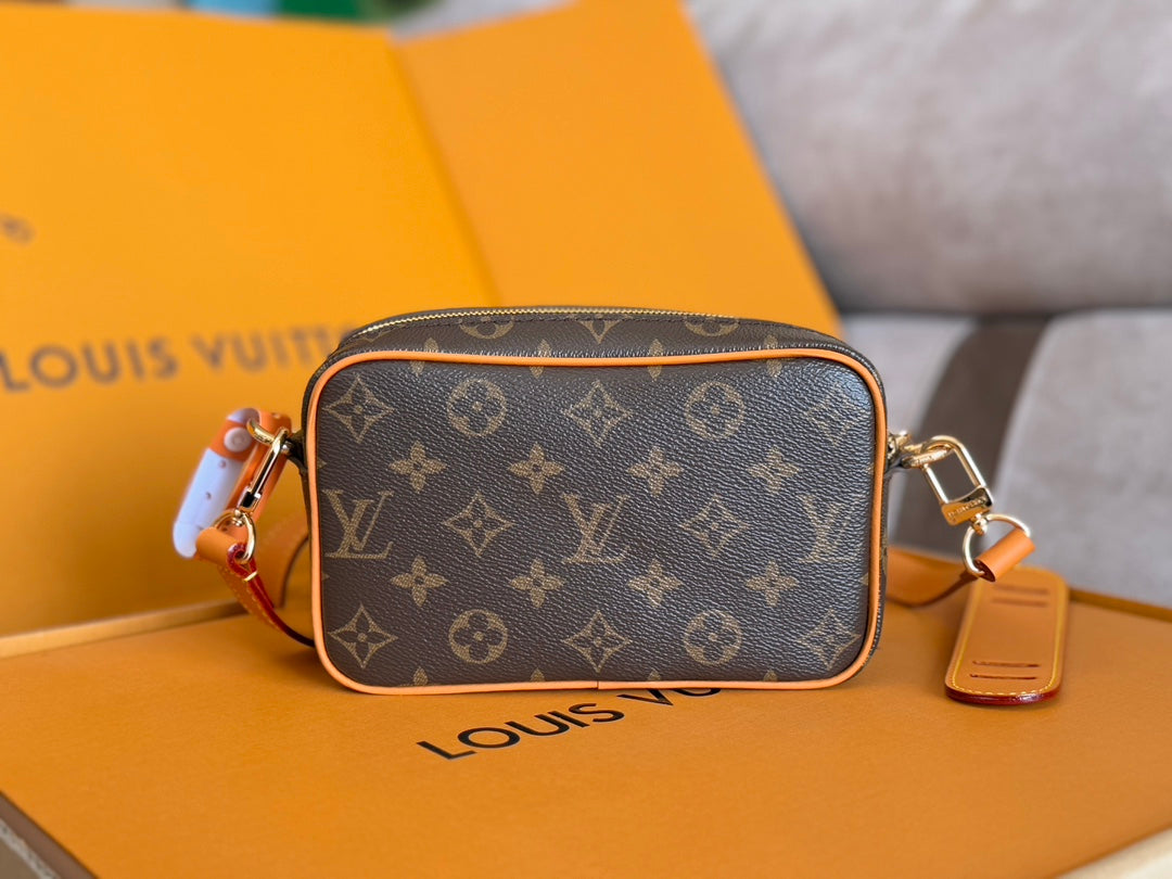 LOUIS VUITTON TROCADERO BAG 20 IN BROWN MIX ORANGE MONOGRAM ECLIPSE CANVAS