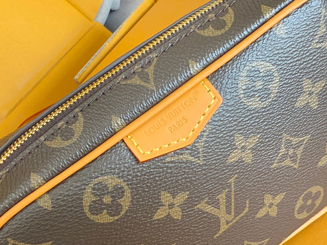 LOUIS VUITTON TROCADERO BAG 20 IN BROWN MIX ORANGE MONOGRAM ECLIPSE CANVAS