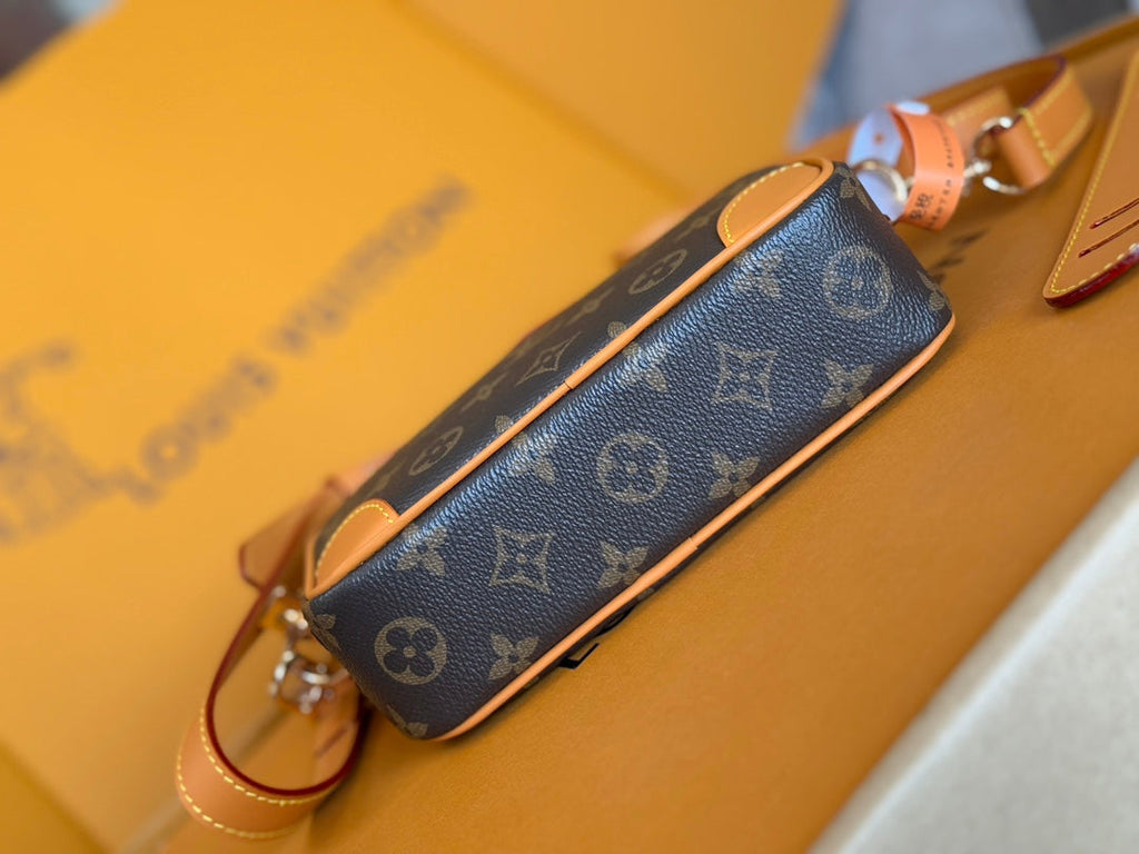 LOUIS VUITTON TROCADERO BAG 20 IN BROWN MIX ORANGE MONOGRAM ECLIPSE CANVAS