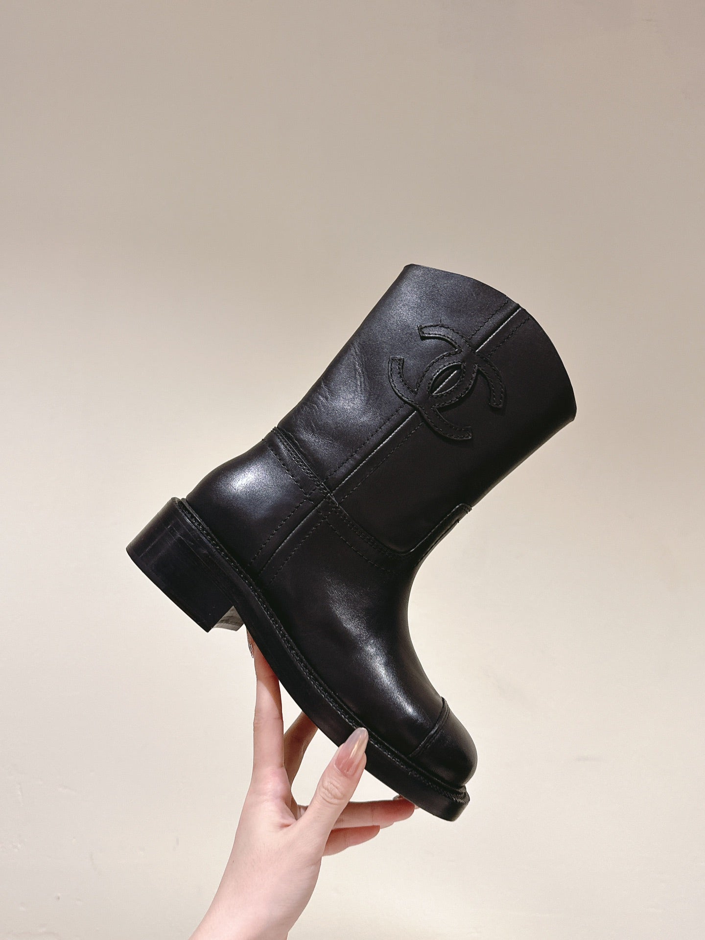 CHANEL SHORT BOOTS BROWN CALFSKIN