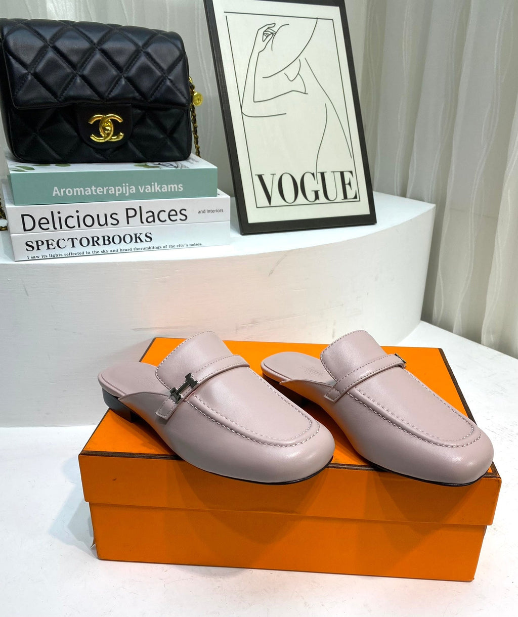 HERMES IENA MULE CREPE CALFSKIN
