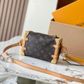 LOUIS VUITTON SIDE TRUNK MINI 18 IN BROWN MONOGRAM CANVAS GOLD HARDWARE