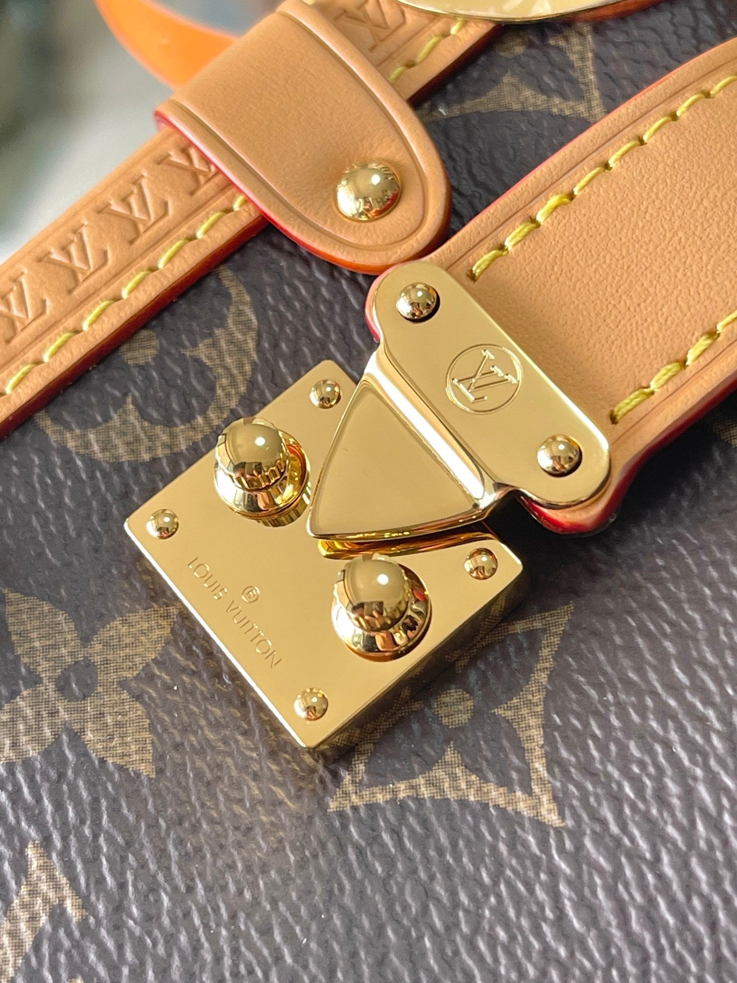 LOUIS VUITTON SIDE TRUNK MINI 18 IN BROWN MONOGRAM CANVAS GOLD HARDWARE