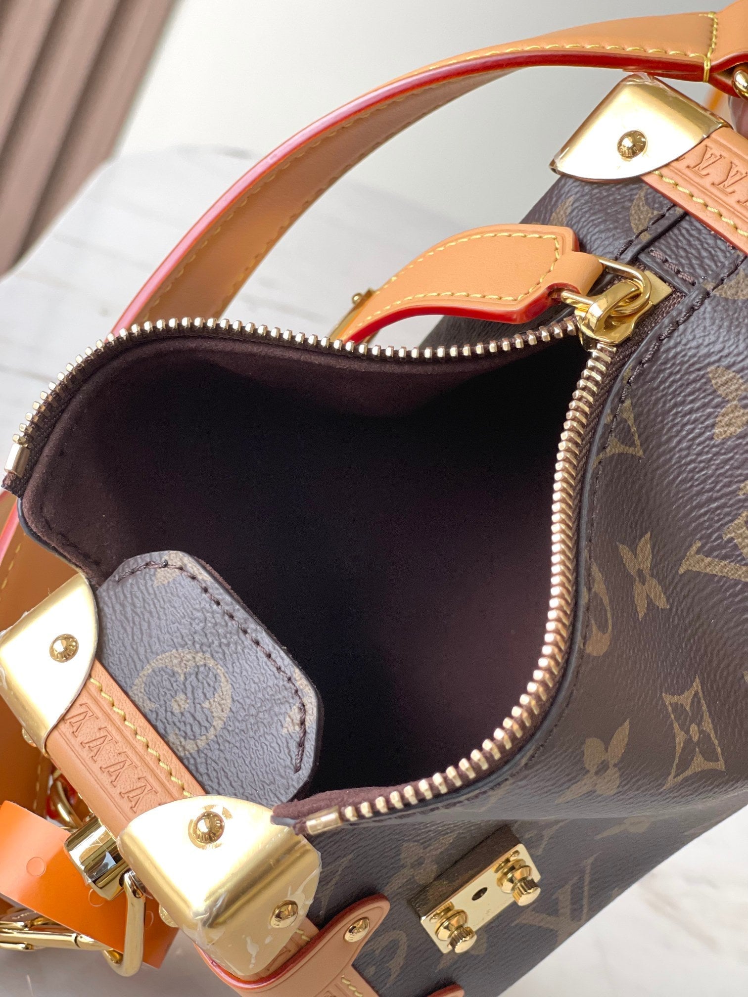 LOUIS VUITTON SIDE TRUNK MINI 18 IN BROWN MONOGRAM CANVAS GOLD HARDWARE