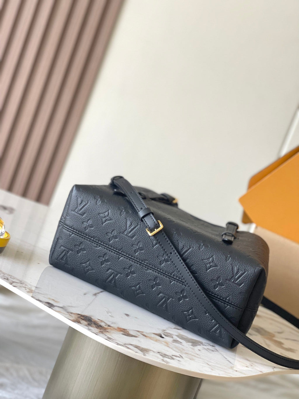 LOUIS VUITTON BABYLONE TOTE 31 IN BLACK MONOGRAM EMPREINTE LEATHER