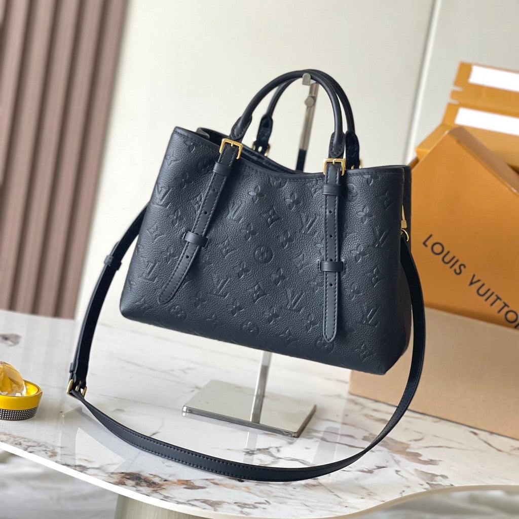 LOUIS VUITTON BABYLONE TOTE 31 IN BLACK MONOGRAM EMPREINTE LEATHER