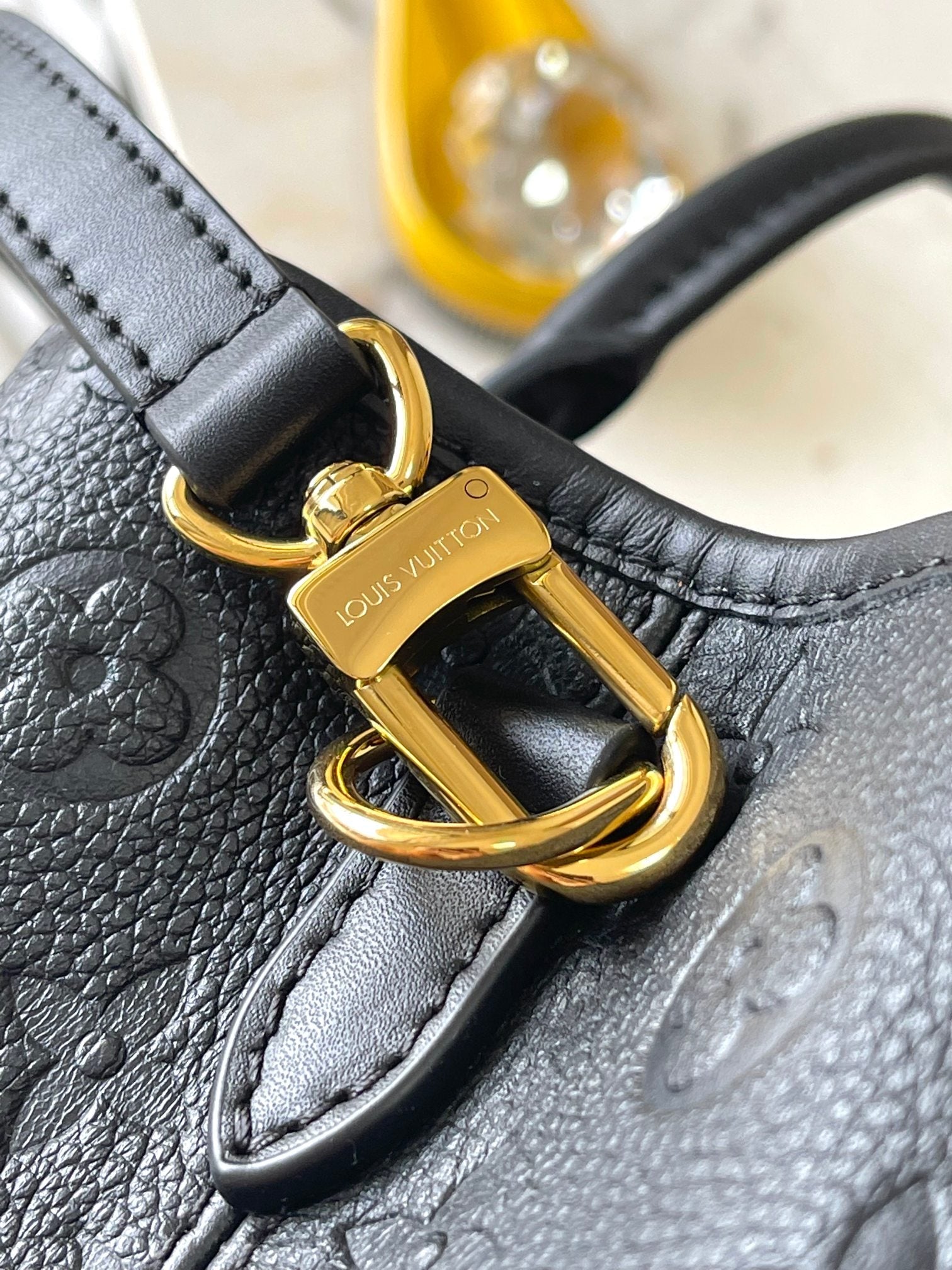 LOUIS VUITTON BABYLONE TOTE 31 IN BLACK MONOGRAM EMPREINTE LEATHER