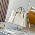 LOUIS VUITTON BABYLONE TOTE 31 IN WHITE MONOGRAM EMPREINTE LEATHER