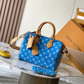 LOUIS VUITTON SPEEDY P9 BANDOULIÈRE 25 IN BLUE MONOGRAM CANVAS GOLD HARDWARE
