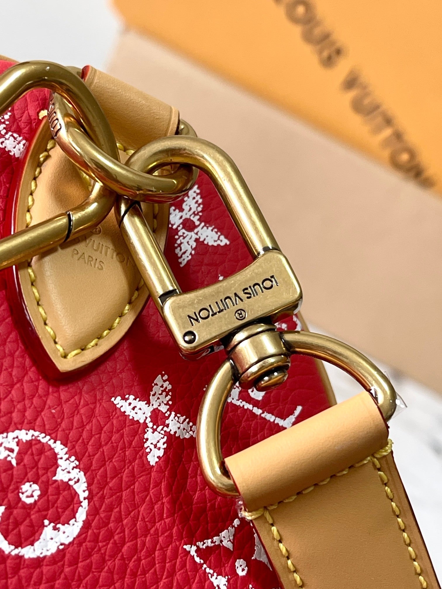 LOUIS VUITTON SPEEDY P9 BANDOULIÈRE 25 IN RED MONOGRAM CANVAS GOLD HARDWARE