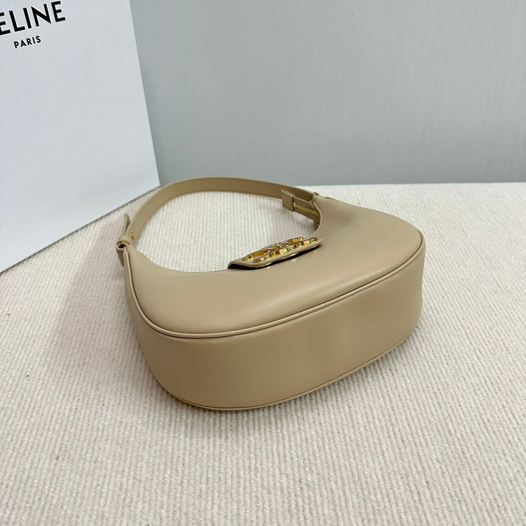 CELINE MEDIUM AVA BAG 23 IN DOMINO SMOOTH CALFSKIN GOLD LOGO