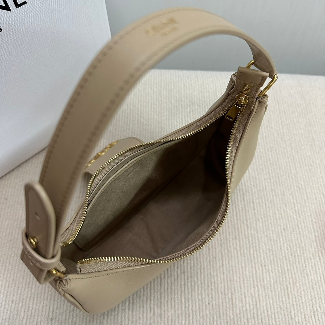 CELINE MEDIUM AVA BAG 23 IN DOMINO SMOOTH CALFSKIN GOLD LOGO