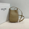 CELINE PHONE POUCH HELOISE 19 IN DONKEY BROWN SUPPLE CALFSKIN