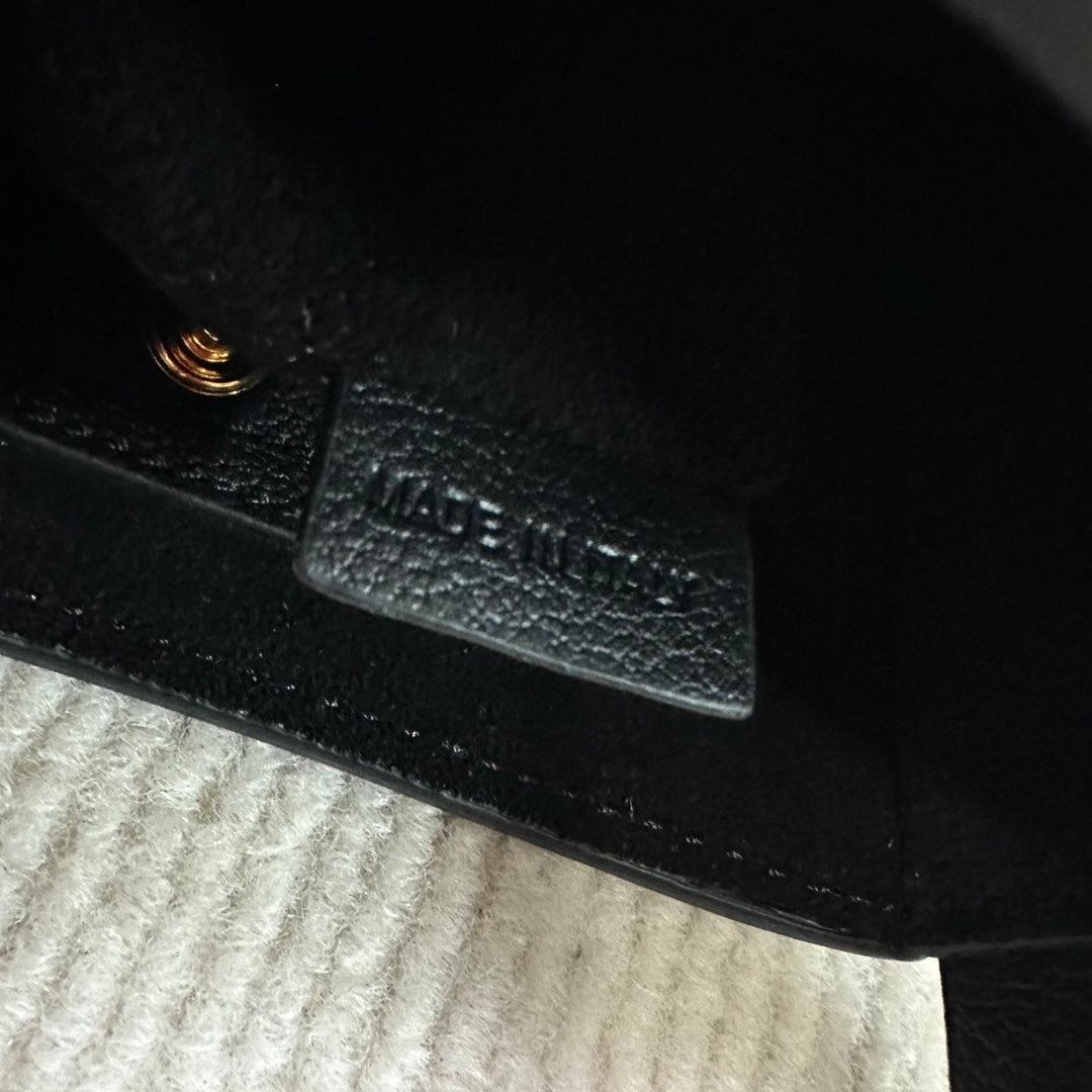 CELINE PHONE POUCH HELOISE 19 IN BLACK SUPPLE CALFSKIN