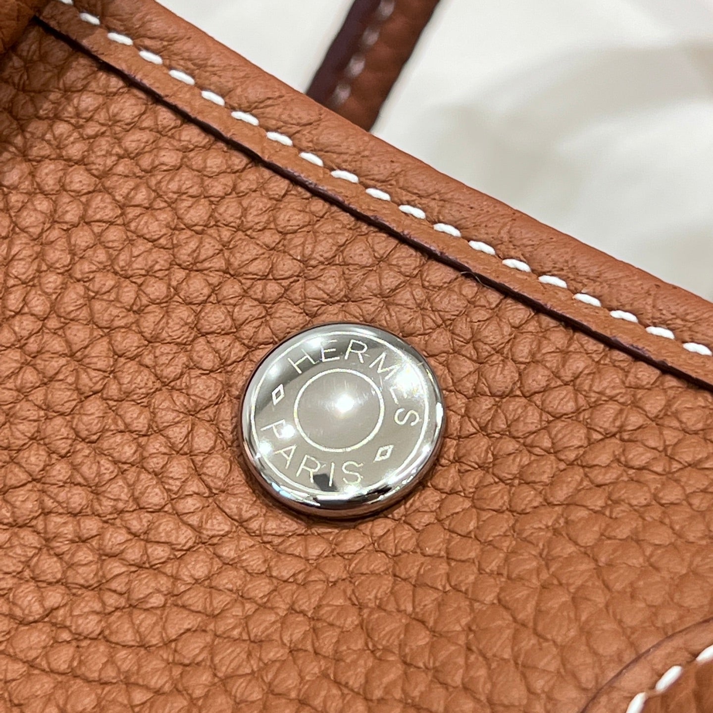 HERMES GARDEN PARTY 23CM IN UMBER BROWN CALFSKIN