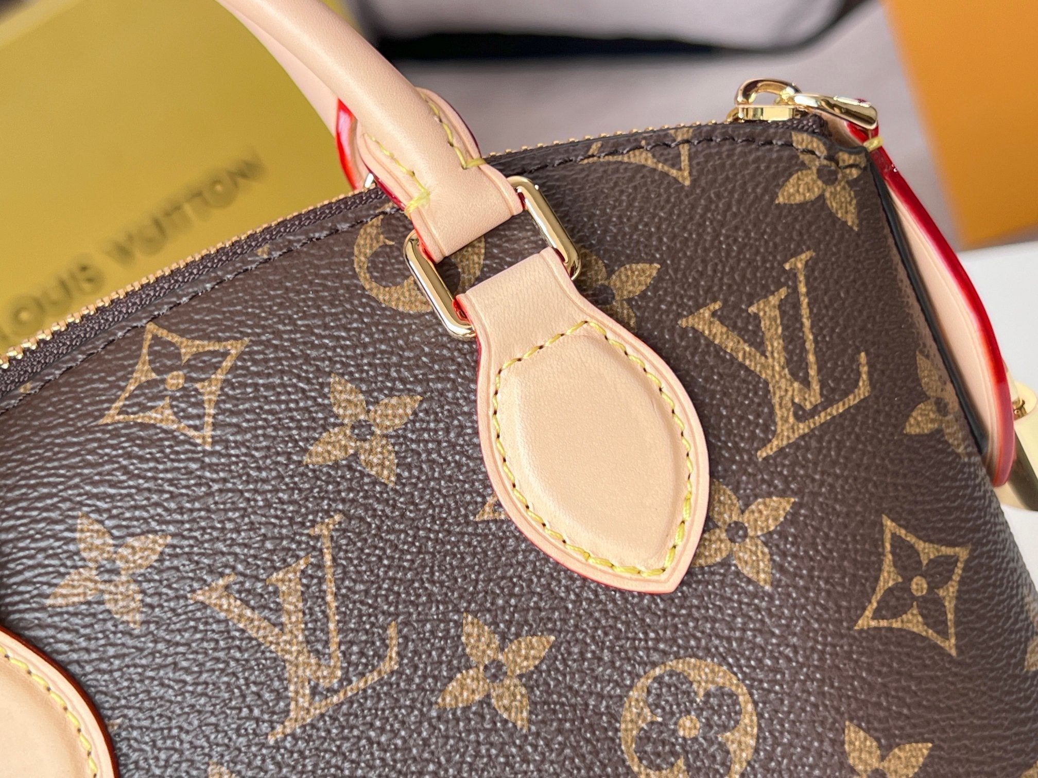 LOUIS VUITTON LV 25S LOCKIT BB 19 IN BROWN MONOGRAM COATED CANVAS GOLD HARDWARE