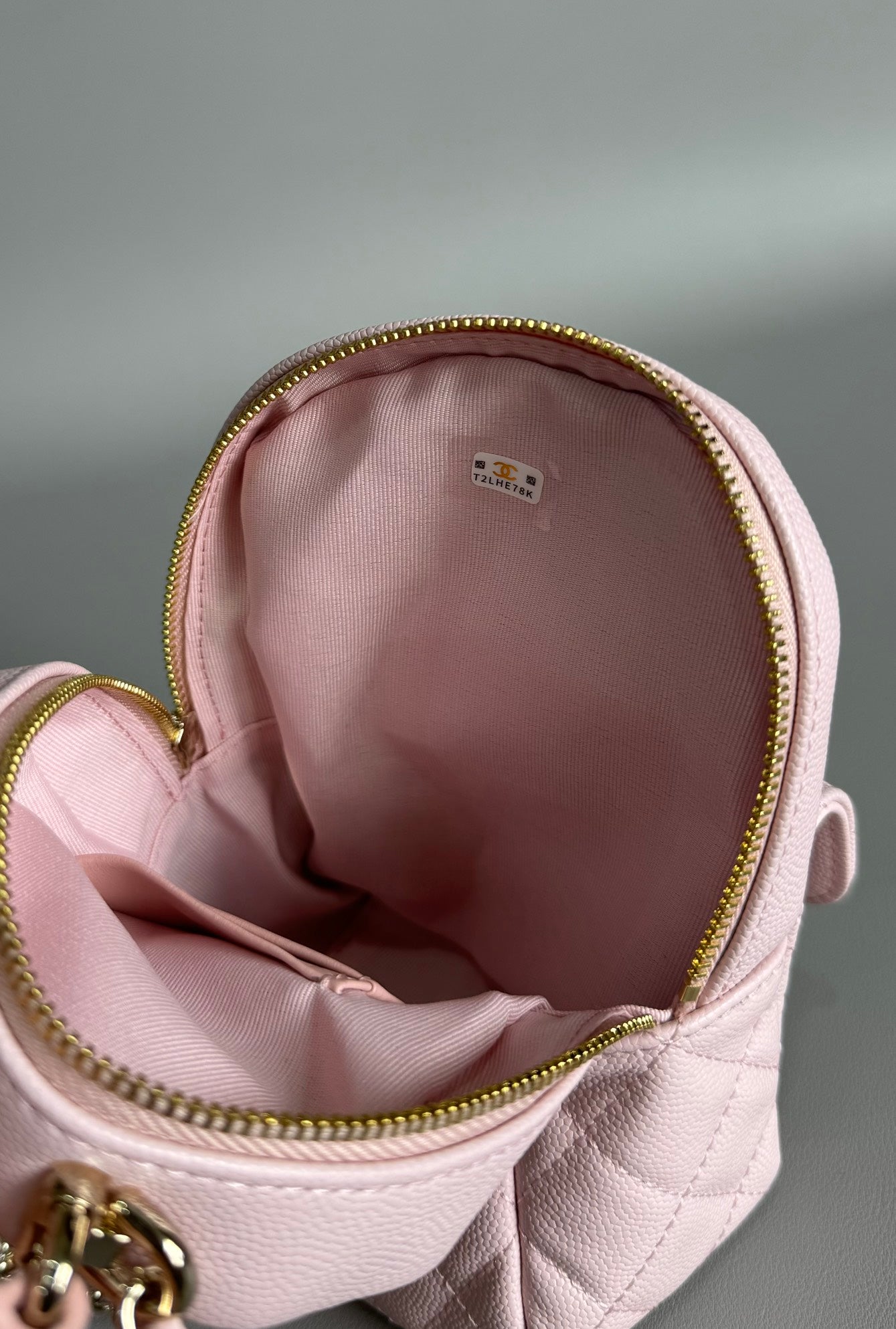 CHANEL MINI 18 BACKPACK PINK CAVIAR LIGHT GOLD HARDWARE