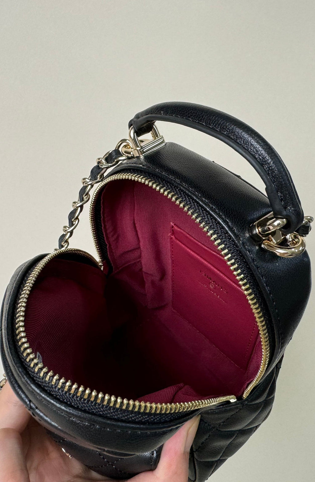 CHANEL MINI 18 BACKPACK BLACK LAMBSKIN LIGHT GOLD HARDWARE