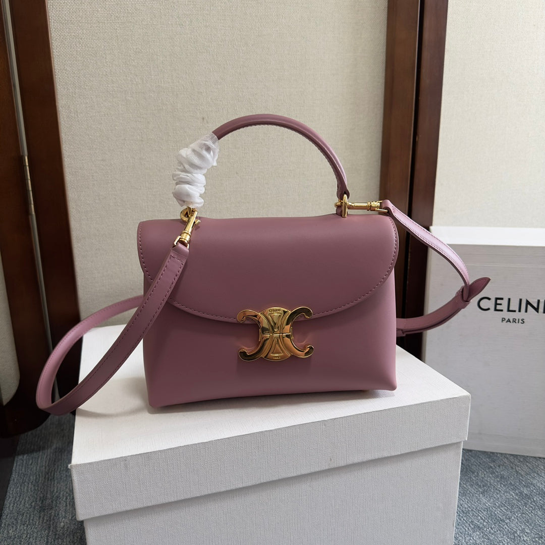 CELINE NINO BAG 20 IN OPIUM SOFT CALFSKIN GOLD HARDWARE