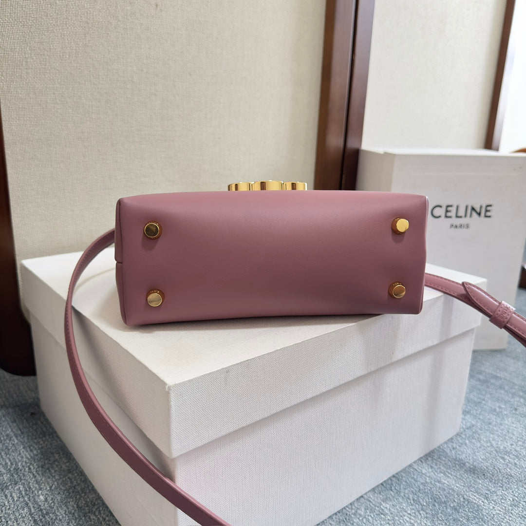 CELINE NINO BAG 20 IN OPIUM SOFT CALFSKIN GOLD HARDWARE