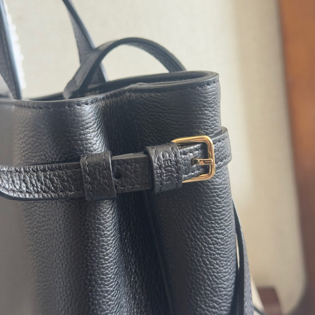 CELINE MINI CABAS ANAÏS CUIR TRIOMPHE 20 IN BLACK GRAINED CALFSKIN