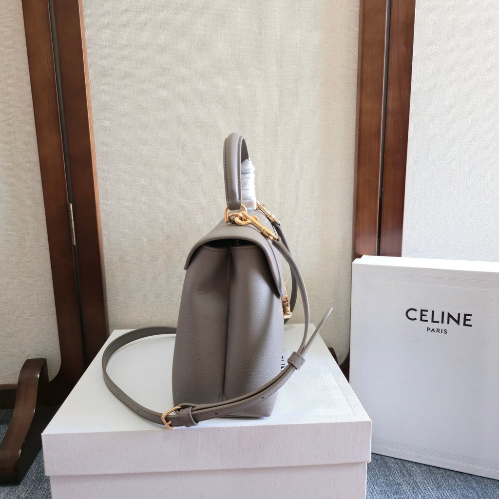 CELINE NINO TEEN MEDIUM 25 BAG IN GREY CALFSKIN