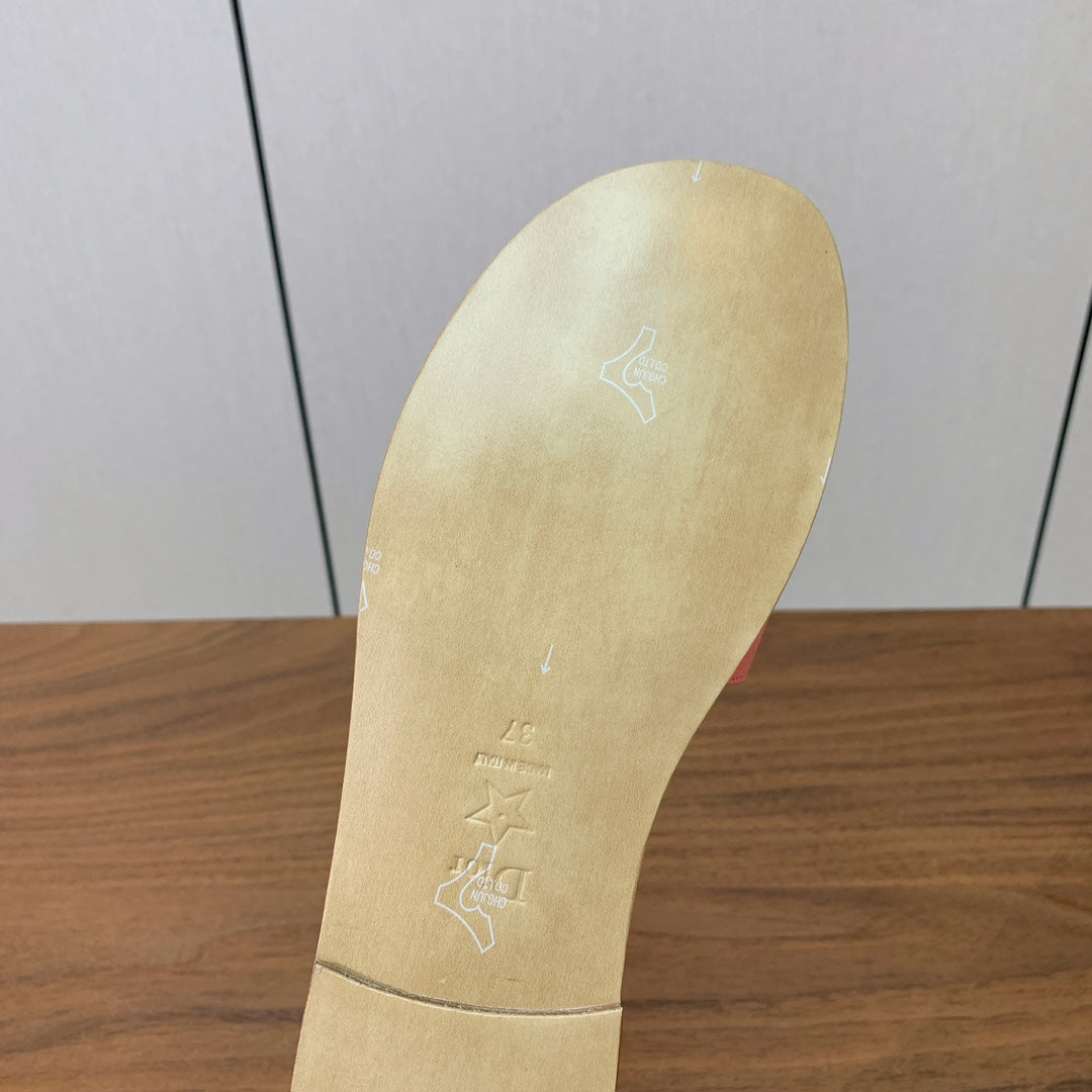 DIOR 25S DWAY SLIDE IN PINK CALFSKIN