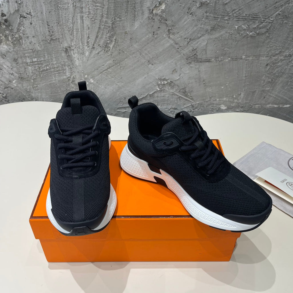 HERMES HEROS SNEAKERS BLACK GOATSKIN