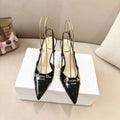 DIOR MY DD SLINGBACK PUMP 85MM IN BLACK CALFSKIN