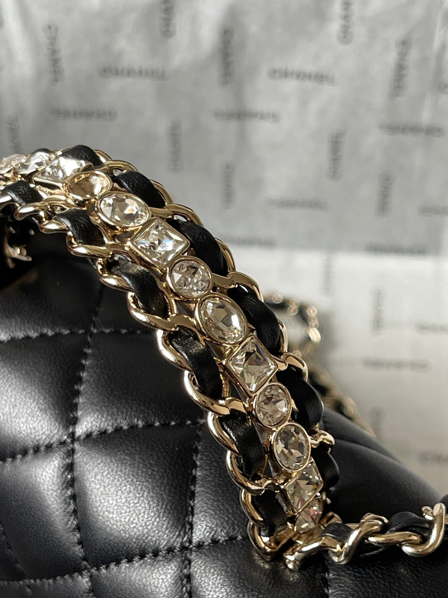 CHANEL MINI 18 FLAP BAG IN BLACK LAMBSKIN