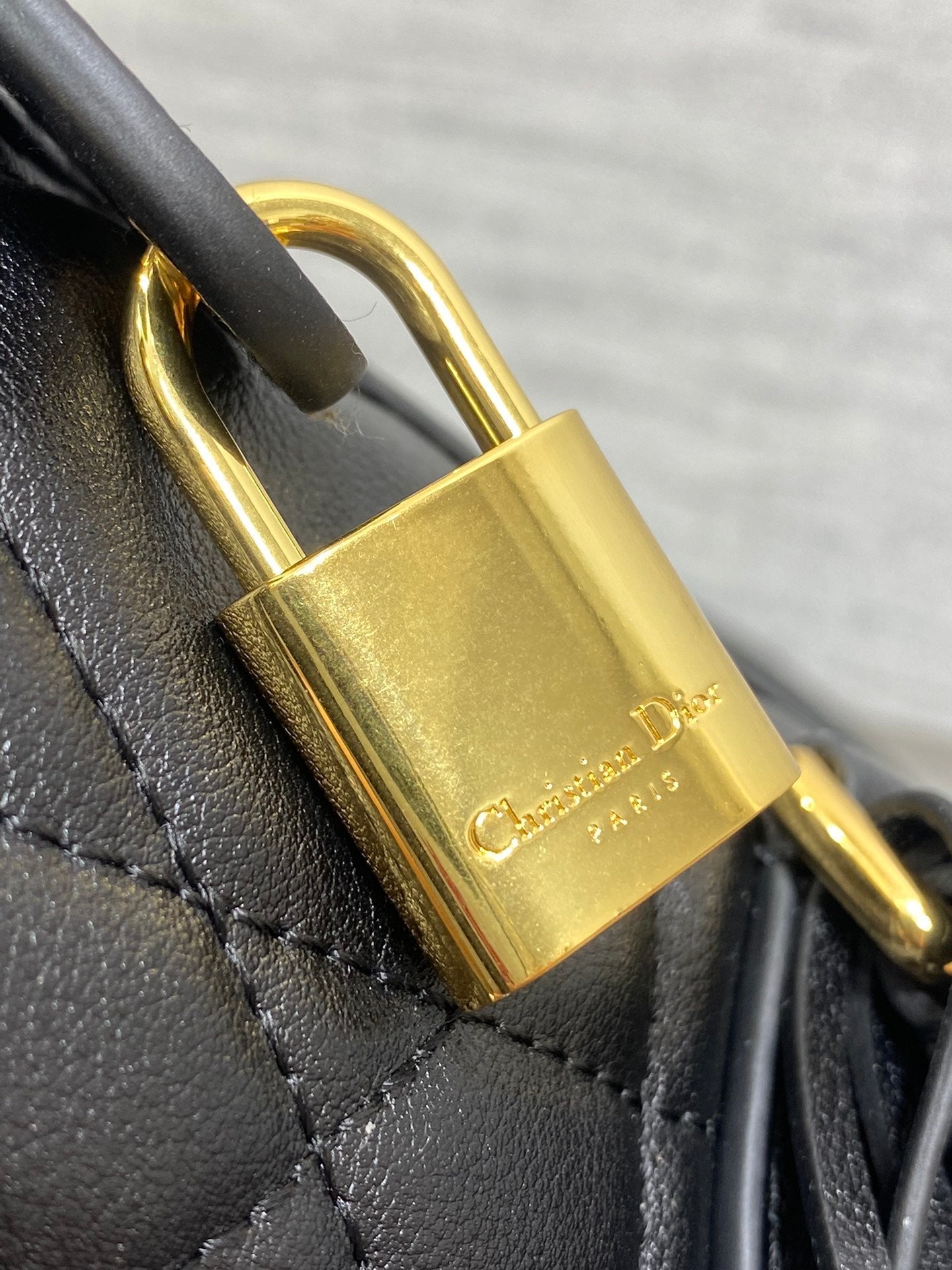 DIOR GROOVE MINI 20 BAG IN BLACK LAMBSKIN